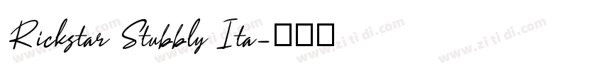 Rickstar Stubbly Ita字体转换 Rickstar Stubbly Ita字体转换